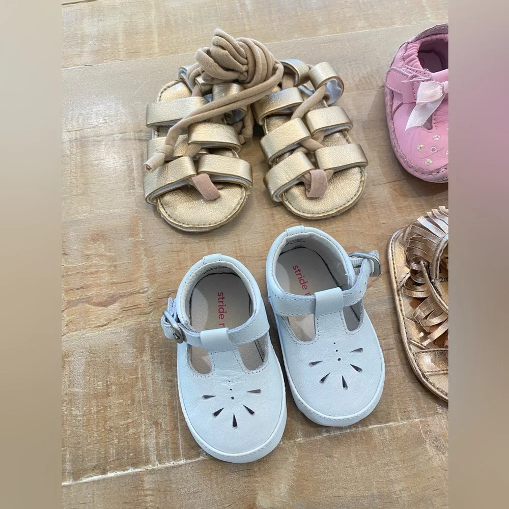 7 baby girl toddler moccasin shoes sandals slide on Stride Rite Baby Gap Romirus